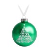 Купить Елочный шар «Новогодний коллаж», 8 см, зеленый с белым с нанесением логотипа