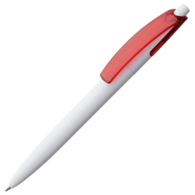 Купить Ручка шариковая Bento, белая с красным с нанесением