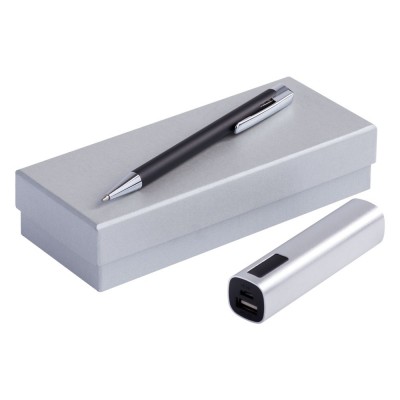 Купить Набор Snooper: аккумулятор и ручка , серебристый с нанесением