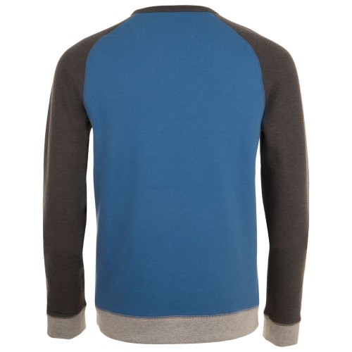 Купить Толстовка унисекс SANDRO, синяя с черным меланжем с нанесением логотипа