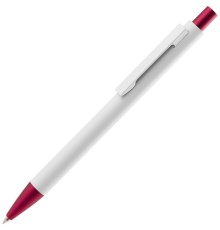 Ручка шариковая Chromatic White, белая с красным