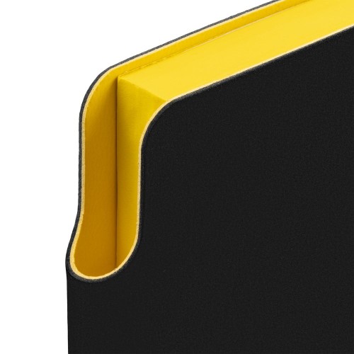 Купить Ежедневник Flexpen Black, недатированный, черный с желтым с нанесением логотипа
