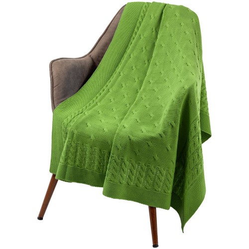 Купить Плед Reframe, зеленый с нанесением логотипа