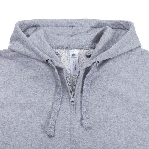 Купить Толстовка женская Hooded Full Zip серый меланж с нанесением логотипа