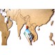 Купить Деревянная карта мира World Map Wall Decoration Small, коричневая с нанесением логотипа