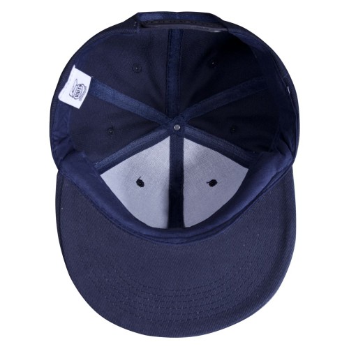 Купить Бейсболка Unit Snapback с прямым козырьком, темно-синяя с нанесением логотипа
