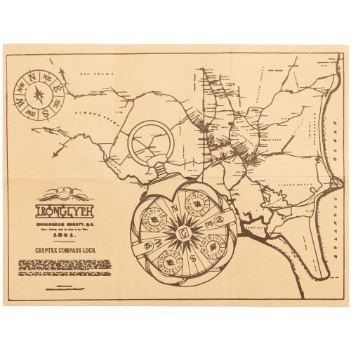 Купить Флешка «Криптекс»® Compass Lock, 16 Гб с нанесением логотипа