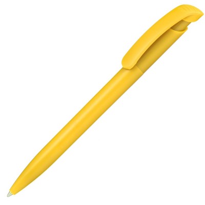Купить Ручка шариковая Clear Solid, желтая с нанесением