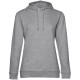 Купить Толстовка с капюшоном женская Hoodie, серый меланж с нанесением логотипа
