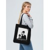Купить Холщовая сумка «Леон», черная с нанесением логотипа