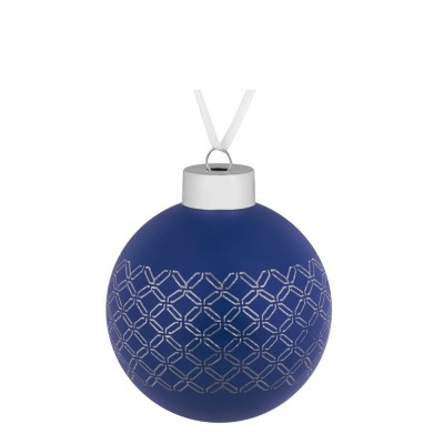 Купить Елочный шар Queen, 8 см, синий с нанесением логотипа
