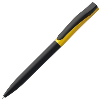 Купить Ручка шариковая Pin Fashion, черно-желтый металлик с нанесением