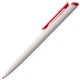 Купить Ручка шариковая Senator Dart Polished, бело-красная с нанесением логотипа