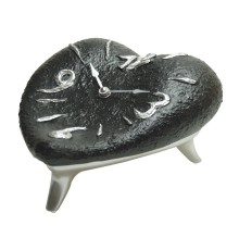 Часы «Сердце», черно-серебристые