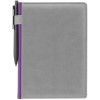 Купить Ежедневник Spain, недатированный, серый с фиолетовым с нанесением логотипа