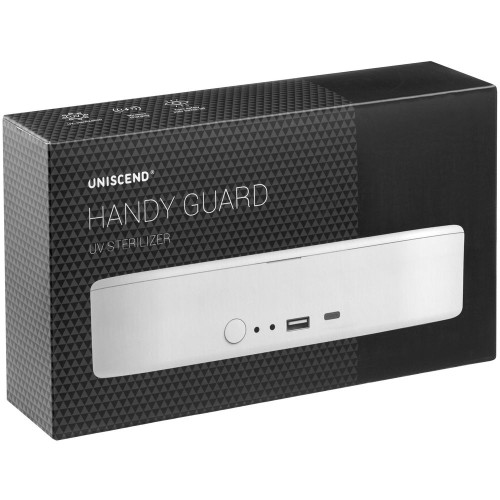Купить Стерилизатор c беспроводной зарядкой Handy Guard, белый с нанесением логотипа