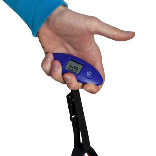 Купить Дорожные весы Ponder, синие с нанесением логотипа