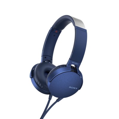 Купить Наушники Sony XB-550, синие с нанесением логотипа