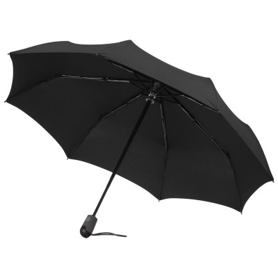 Купить Зонт складной E.200, ver. 2, черный с нанесением логотипа