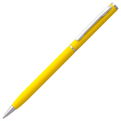 Купить Ручка шариковая Hotel Chrome, ver.2, матовая желтая с нанесением