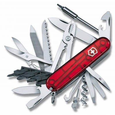 Купить Офицерский нож CyberTool L, полупрозрачный красный с нанесением логотипа