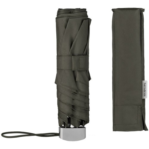 Купить Зонт складной Rain Pro Flat, серый с нанесением логотипа