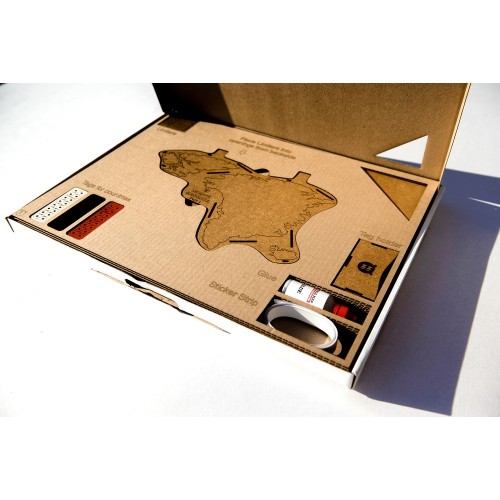 Купить Деревянная карта мира World Map Wall Decoration Large, коричневая с нанесением логотипа