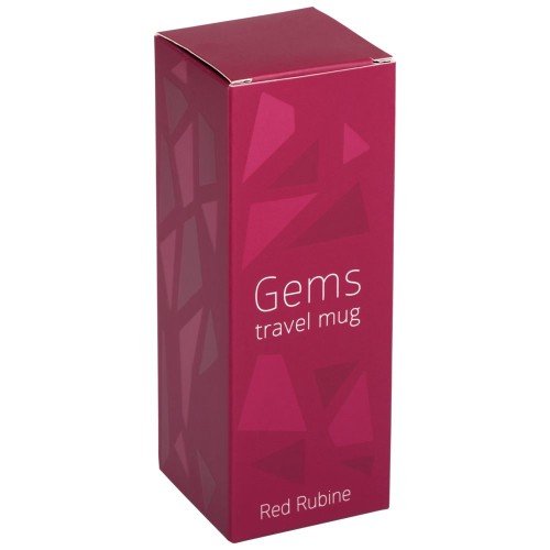 Купить Термостакан Gems Red Rubine, красный рубин с нанесением логотипа