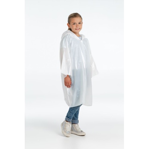 Купить Дождевик-плащ детский BrightWay Kids, белый с нанесением логотипа