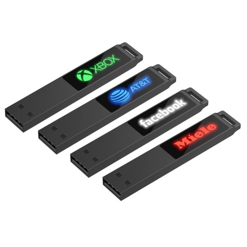 Купить Флешка markBright Black с белой подсветкой, 32 Гб с нанесением логотипа