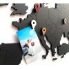 Купить Деревянная карта мира World Map Wall Decoration Small, черная с нанесением логотипа