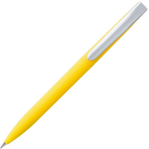 Купить Карандаш механический Pin Soft Touch, желтый с нанесением логотипа