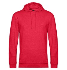Толстовка с капюшоном унисекс Hoodie, красный меланж