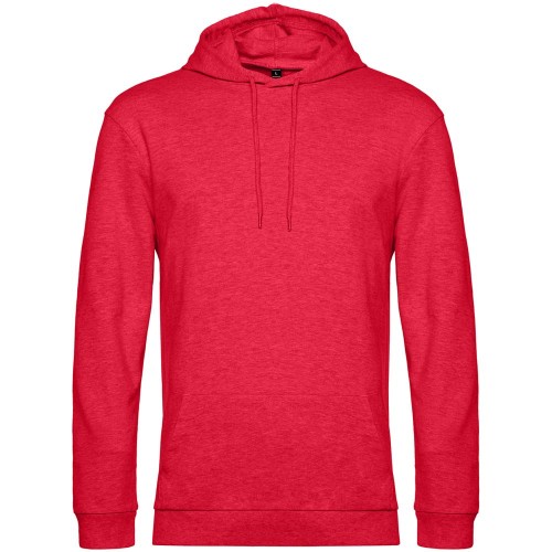 Купить Толстовка с капюшоном унисекс Hoodie, красный меланж с нанесением логотипа
