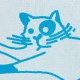 Купить Детский плед Tender. Cats, белый с бирюзовым с нанесением логотипа