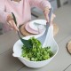Купить Салатник с приборами Leaf 2.0, белый с серым с нанесением логотипа