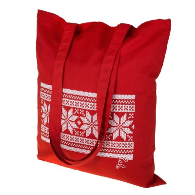 Купить Холщовая сумка «Скандик», красная с нанесением логотипа