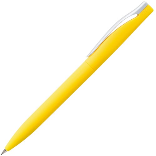 Купить Карандаш механический Pin Soft Touch, желтый с нанесением логотипа