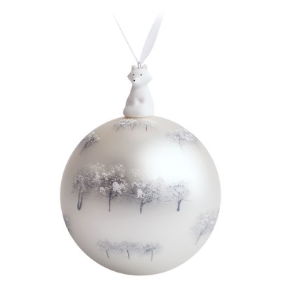 Купить Елочный шар с фигуркой «Зимний лес», 10 см с нанесением логотипа