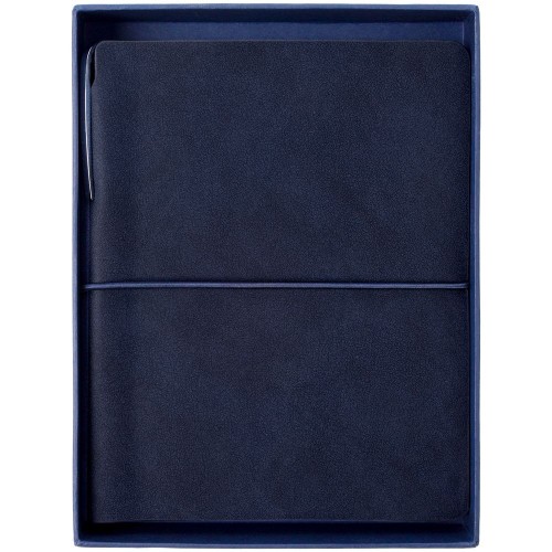 Купить Набор Business Diary Mini, синий с нанесением логотипа