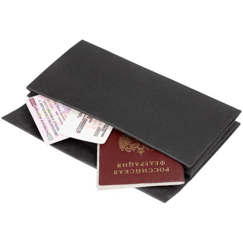 Купить Органайзер для путешествий ticketJacket, черный с нанесением логотипа