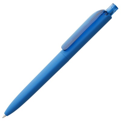 Купить Ручка шариковая Prodir DS8 PRR-T Soft Touch, голубая с нанесением