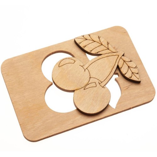 Купить Карточки-раскраски Wood Games, фрукты с нанесением логотипа