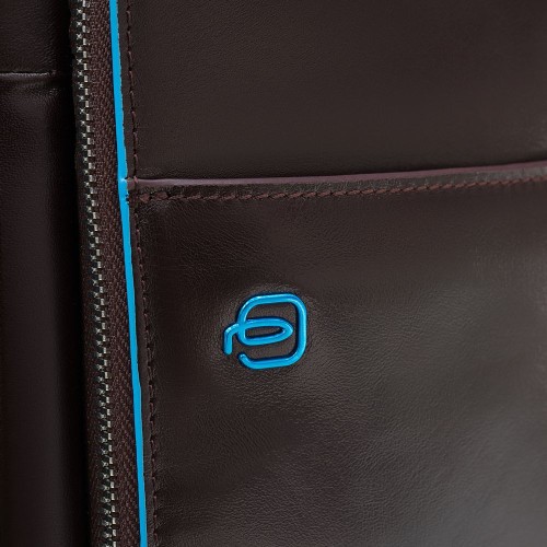 Купить Сумка мужская для ноутбука Piquadro Blue Square, коричневая с нанесением логотипа