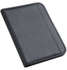 Папка Count On формата А4 с блокнотом, черная с синим