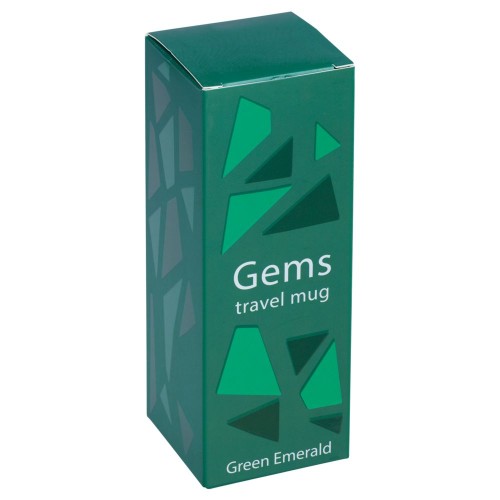 Купить Термостакан Gems Green Emerald, зеленый изумруд с нанесением логотипа