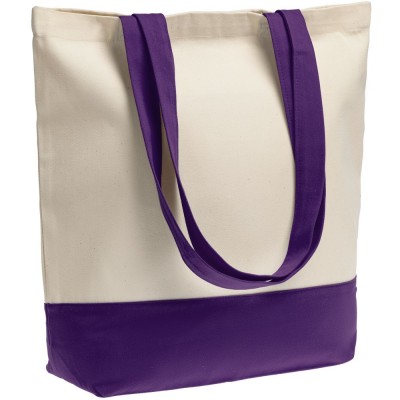 Купить Холщовая сумка Shopaholic, фиолетовая с нанесением
