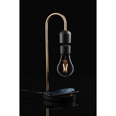 Купить Левитирующая лампа с функцией беспроводной зарядки leviStation с нанесением логотипа