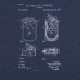 Купить Футболка приталенная Old Patents. Lighter, синий меланж с нанесением логотипа