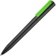 Купить Ручка шариковая Split Black Neon, черная с зеленым с нанесением логотипа